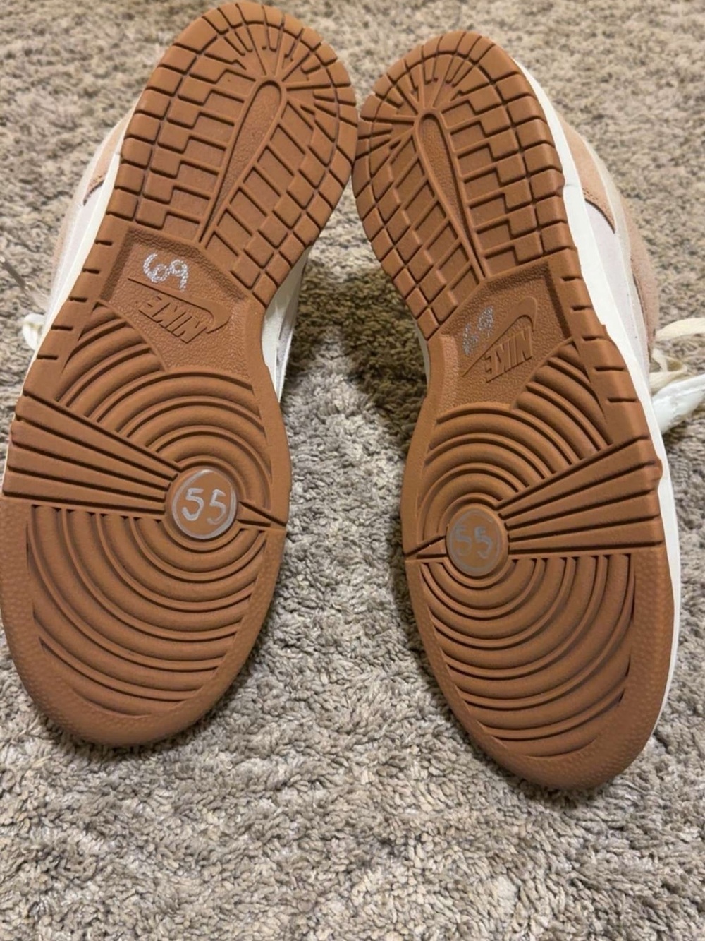 Nike Low-Top Sneakers in Tan and White